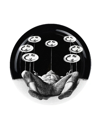 Shop Fornasetti Don Giovanni Tray And Serving Plate White Size - Porcelain