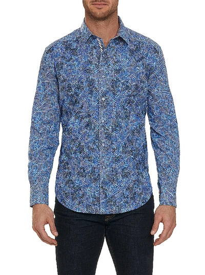 Shop Robert Graham Hutchinson Sport Shirt In Blue