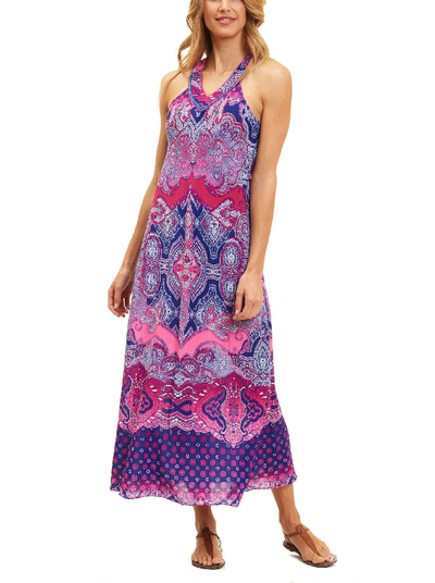 Shop Robert Graham Krista Sleeveless Dress In Purple