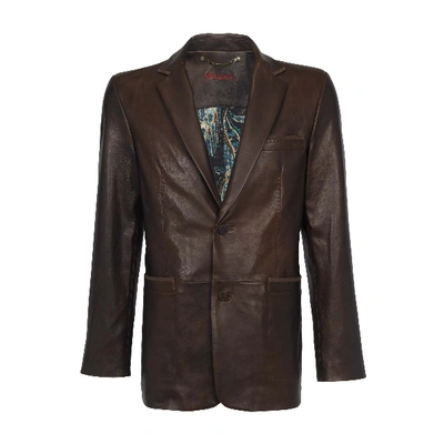 Black Robert Graham Turin Lambskin Leather Jacket 