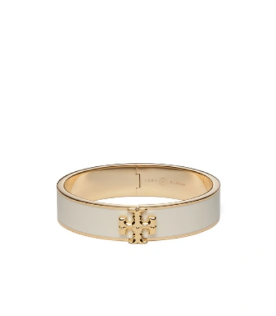 Shop Tory Burch Kira Enameled Bracelet In Tory Gold/new Ivory