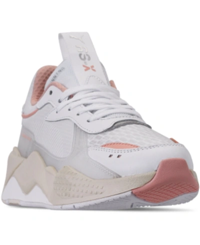 Shop Puma Women's Rs-x Casual Sneakers From Finish Line In  White/peach Bud