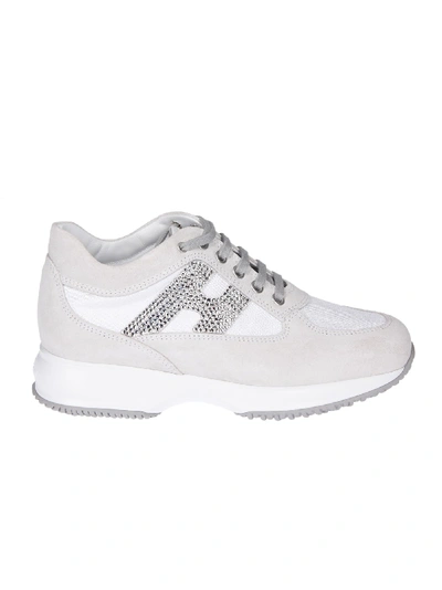 Hogan Interactive H-strass Sneakers In Bianco | ModeSens