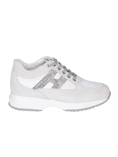 Shop Hogan Interactive H-strass Sneakers In White