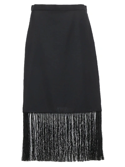 Shop Burberry Skirt In Black