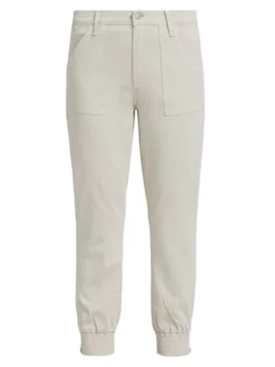 Shop J Brand Arkin Sateen Zip Ankle Joggers In Driftwood