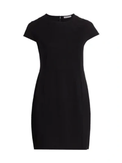 Shop Joan Vass, Plus Size Women's Stretch Pique Stitch Dress In Black