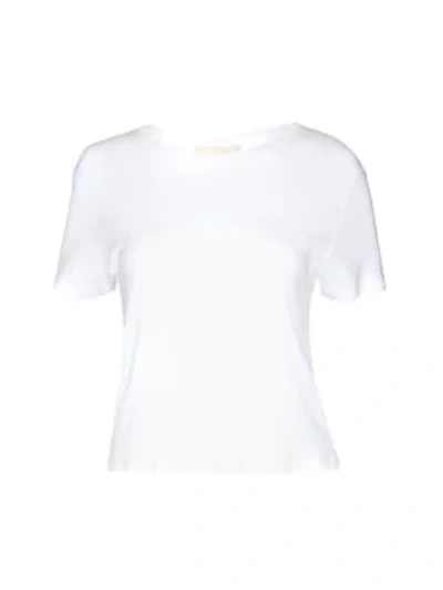 Shop Alice And Olivia Cindy Classic Cropped T-shirt In White