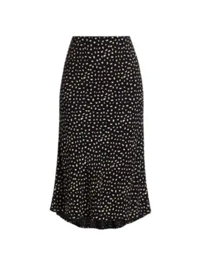 Shop Rails Anya Dot Slip Skirt In Black Ivory Spots