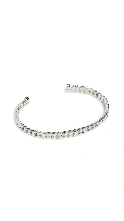 Shop Shashi Chain Cuff Bracelet In Silver