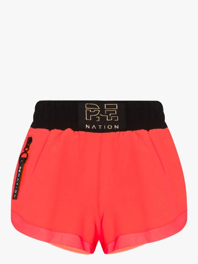 Shop P.e Nation Rebuild Running Performance Shorts In Pink