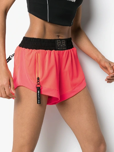 Shop P.e Nation Rebuild Running Performance Shorts In Pink