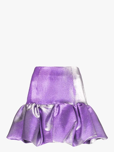 Shop Area Puffball Mini Skirt In Purple