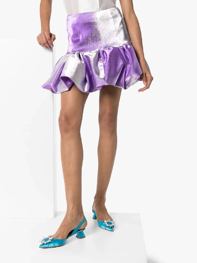 Shop Area Puffball Mini Skirt In Purple