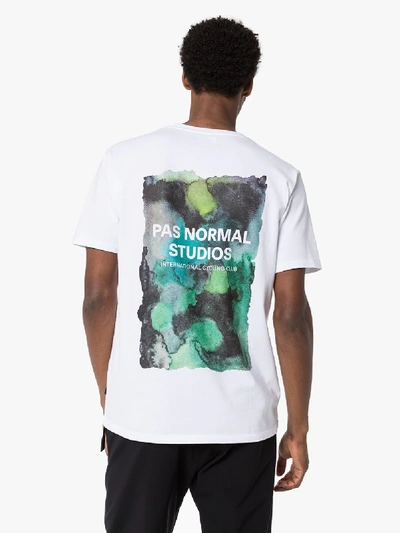 Shop Pas Normal Studios White Watercolour Print Logo T-shirt