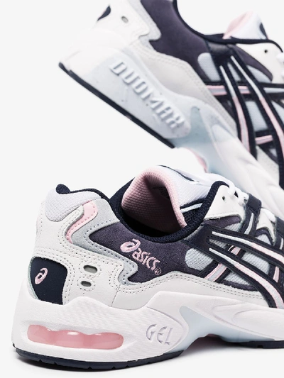 Shop Asics Blue And Pink Gel-kayano 5 Og Leather Sneakers