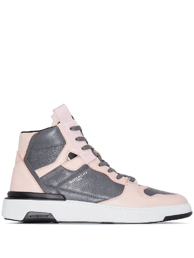 Shop Givenchy Wing High Top Sneakers In Grey