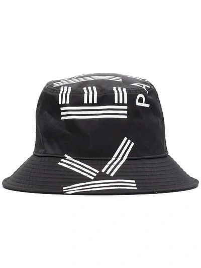 Shop Kenzo Logo-print Bucket Hat In Black