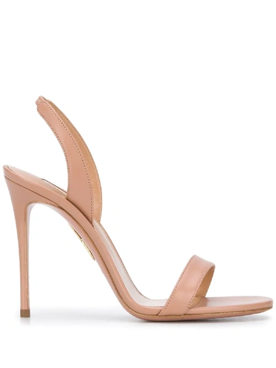 Shop Aquazzura So Nude 105mm Sandals In Pink