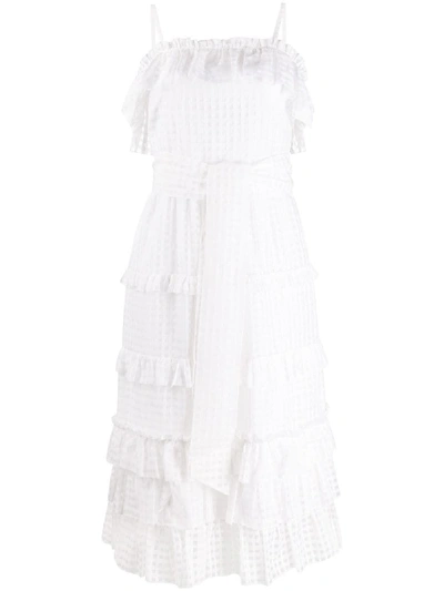 Shop Temperley London Donna Strappy Dress In White