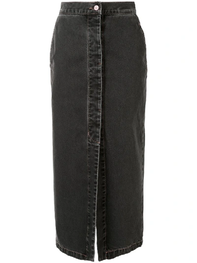 Shop Vivienne Westwood Anglomania Trouser Denim Skirt In Black