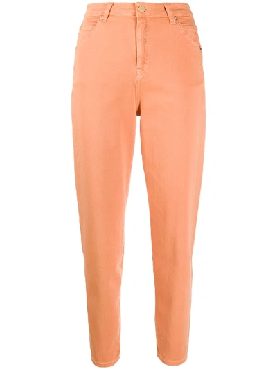 Shop Temperley London Fontana High-rise Cropped Skinny Jeans In Orange