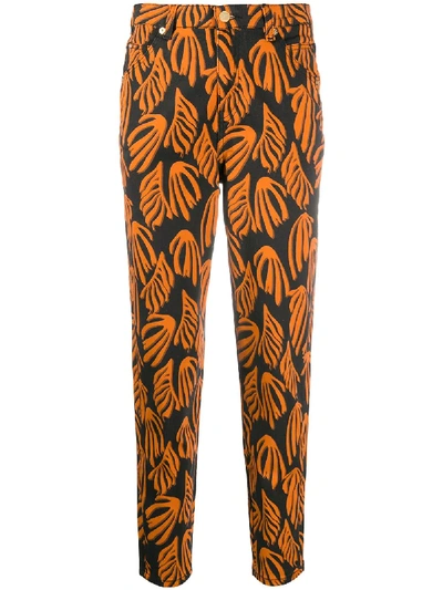 Shop Temperley London Fontana High-rise Cropped Slim-fit Jeans In Orange