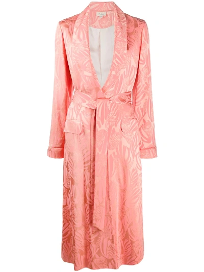 Shop Temperley London Fresco Single-breasted Coat In Pink