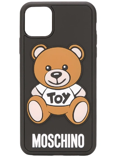 Shop Moschino Teddy Bear Iphone 11 Pro Max Case In Black