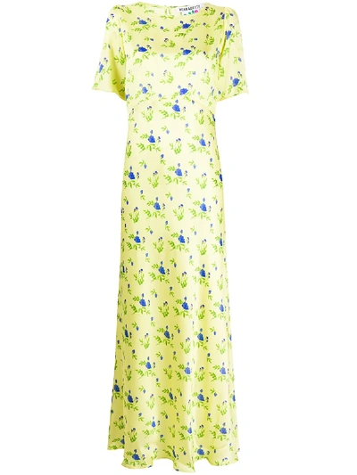 Shop Bernadette Floral Print Maxi Dress In Yellow