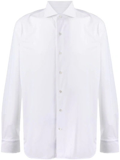 Shop Orian Plain Long-sleeve Shirt In White