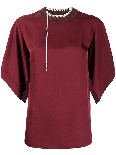 Shop Joseph Baila Wide-sleeves T-shirt In Red