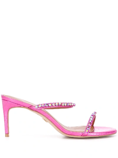 Shop Kurt Geiger 85mm Crystal-embellished Sandals In Pink