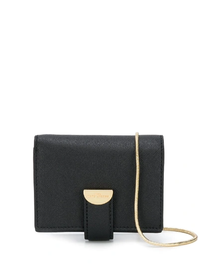 Shop Marc Jacobs The Half Moon Small Wallet-on-chain In Black