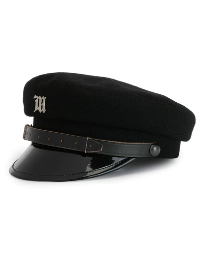 Shop Misbhv Logo Plaque Buckled Hat In Black