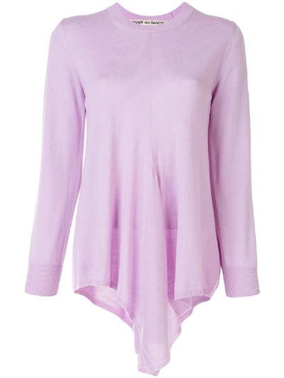 Shop Comme Des Garçons Oversized Cotton Sweatshirt In Purple