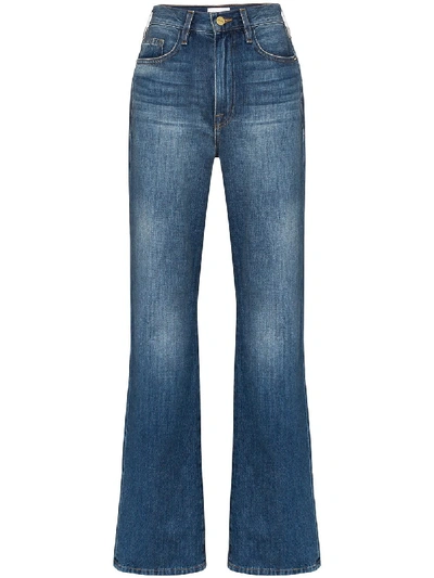 Shop Frame Le Jane Straight Leg Jeans In Blue