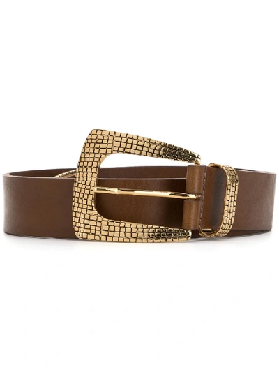 Shop B-low The Belt Textured Metal Details Belt In Brown