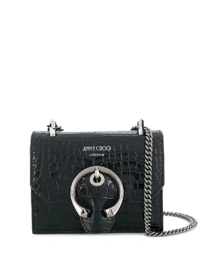 Shop Jimmy Choo Mini Paris Crossbody Bag In Black