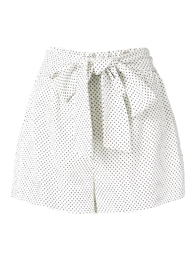 Shop Alice And Olivia Polka Dot Print Shorts In White