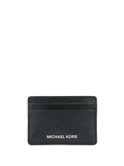 Shop Michael Michael Kors Jet Set Card Holder Wallet In Black