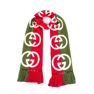 Shop Gucci Gey Gerry Scarf In Red