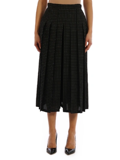 Shop Max Mara Trousers Skirt Polka Dots In Black