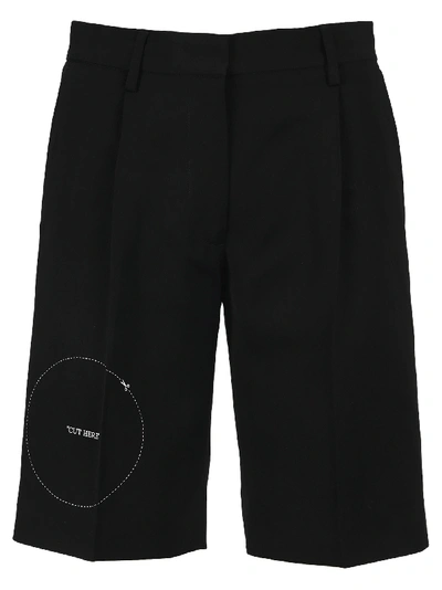 Shop Off-white Off White Formal Gabardine Shorts In Black