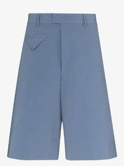 Shop Bottega Veneta Tailored Knee-length Shorts In Blue
