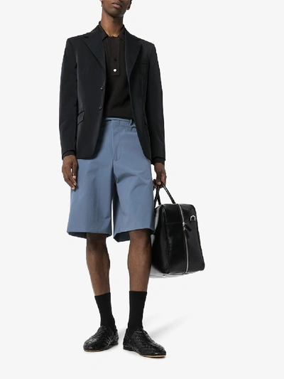 Shop Bottega Veneta Tailored Knee-length Shorts In Blue