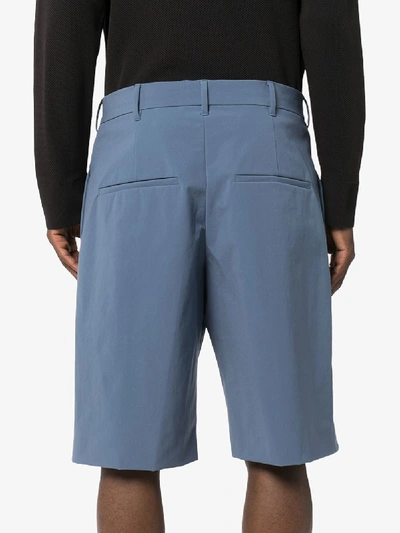 Shop Bottega Veneta Tailored Knee-length Shorts In Blue
