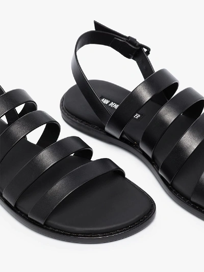 Shop Ann Demeulemeester Black Tucson Leather Sandals