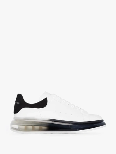 Shop Alexander Mcqueen White, Black And Transparent Oversized Sneakers