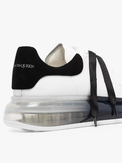 Shop Alexander Mcqueen White, Black And Transparent Oversized Sneakers